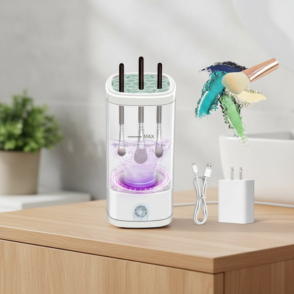 Electric Makeup Brush Cleaner, Multi-Functional Cosmetic Brush Cleaner,